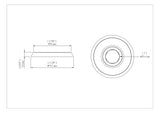 Trim Kit for 3-handle Shower Valve, Fit Delta Washerless Shower, Chrome Finish