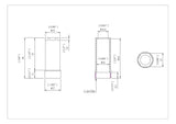 Trim Kit for 3-handle Shower Valve, Fit Delta Washerless Shower, Chrome Finish