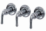 Trim Kit for 3-handle Shower Valve, Fit Delta Washerless Shower, Chrome Finish