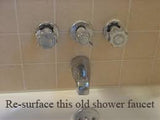Shower Trim Kit Fits Price Pfister Crown Imperial Shower Faucet, with Porcelain Handles, Chrome Finish -By Plumb USA