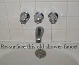 Trim Kit for Porcelain 3-handle Shower Valve, Fit Price Pfister Compression Stem Shower, Satin Nickel Finish -By Plumb USA