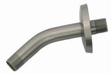 6" Shower Arm with Flange, Satin Nickel Finish - by Plumb USA