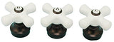 Plumb USA Porcelain 3-Handle Set, Fits Pfister 12-Spline, Oil Rubbed Bronze