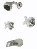 Trim Kit for 2-handle Tub & Shower Valve, Fit Price Pfister Compression Stem Showers, Chrome Finish -By Plumb USA