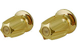 Bath Tub and Shower 2-Handle Remodeling Trim Kit Compatible with Price Pfister Verve Series Compression Shower Valve Trim Set with Large Handles, Polish Brass Finish - By Plumb USA