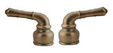 Plumb USA Lever Handles in Antique Copper Finish, 2 Pcs (1 Cold and 1 Hot) Fit Delta, Peerless Washerless Faucets 32316ROBX2