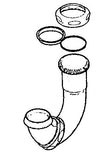 Brass J-bend For Sink Trap, 1 1/2" Tube, Replacement Sink Trap - By PlumbUSA