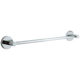 Plumb USA 4-piece Bathroom Hardware Accessory Set, Includes Towel Bar, Toilet Paper Holder, Towel Ring and Robe Hook, Chrome Finish