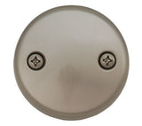 Bathtub Drain, Tub Drain Kit, Waste and Overflow, Tip Toe Type, Satin Nickel Finish - PlumbUSA