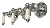 Trim Kit for 3-handle Shower Valve, Fit Delta, Peerless Washerless Shower, Brushed Nickel Finish -By Plumb USA