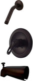 Trim Kit for 1-handle Tub & Shower Valve, Fit Delta Delta 600 Series Washerless-cartridge Shower Valves, Metal Loop Handle, Matte Black Finish -By Plumb USA 34091MB+