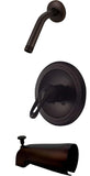 Trim Kit for 1-handle Tub & Shower Valve, Fit Delta Delta 600 Series Washerless-cartridge Shower Valves, Metal Loop Handle, Oil Rubbed Bronze Finish -By Plumb USA 34091BOB+