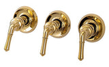 Trim Kit for 3-handle Shower Valve, Fit Delta Washerless Shower, Polish Brass Finish -By Plumb USA 38802
