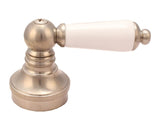 Trim Kit for 2-handle Shower Valve Porcelain Lever Handle, Fit Price Pfister Compression Stem Showers -By PlumbUSA Satin Nickel Finish