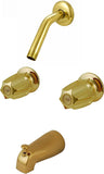 Trim Kit for 2-handle Shower & Tub Valve, Fit Price Pfister Compression Stem Shower, No Shower Head, Polished Brass Finish -By Plumb USA 34205PVD