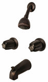 Trim Kit for 2-handle Shower & Tub Valve, Fit Price Pfister Compression Stem Showers, Oil Rubbed Bronze Finish, With Metal Verve Handles -By Plumb USA