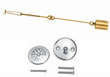 Tub Drain Linkage Assembly with Trip Lever and Strainer Done Cove, Fit for Trip Lever Bath Tub Waste and Overflow Drain, Chrome Finish By Plumb USA