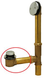 Plumb USA TiptoeShoes 1 1/2" Brass Bathtub Drain with Stainless Grid, 5 1/2" Length