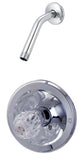 Acrylic-Handle Shower Valve, Chrome Finish, Delta 600 Series Compatible, No Shower Head Equipped with Washerless Ball Cartridge - By Plumb USA