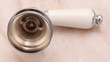 Fit Price Pfister Lever Porcelain Handles, Oil Rubbed Bronzw Finish, Fit Pfister Compression Stems 12 Spline Connection - By PlumbUSA