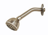 8" Three-handle Tub and Shower Faucets, Satin Nickel Finish, with Washerless Cartridges -By PlumbUSA 34534