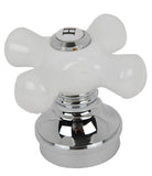 Trim Kit for Porcelain 3-handle Shower Valve, Fit Price Pfister Compression Stem Shower, Chrome Finish -By Plumb USA