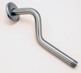 Z-style Shower Arms with Flanges, Lowers Existing Shower Head/Handheld Shower Unit by 7 Inch, Brush Nickel Finish - By PlumbUSA