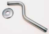 Z-style Shower Arms with Flanges, Lowers Existing Shower Head/Handheld Shower Unit by 7 Inch, Brush Nickel Finish - By PlumbUSA