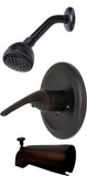Trim Kit for 1-handle Tub & Shower Valve, Fit Delta Delta 600 Series Washerless-cartridge Shower Valves, Metal Lever Handle, Oil Rubbed Bronze Finish -By Plumb USA 34031BOB