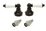 Fit Price Pfister 910-900 Ceramic Disc Cartridge and Oil Rubbed Bronze/Porcelain Handles - By Plumb USA