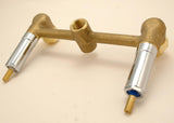 2-Handle Tub & Shower Rough-In Valve, Made by Plumb USA, Compatible For Delta 2-handle Shower Series 2600, Rough Brass and Polish Chrome Finish