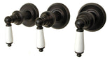 Trim Kit for 3-handle Shower Valve, Fit Delta Washerless Shower, Oil Rubbed Bronze Finish -By PlumbUSA