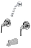 Trim Kit for 2-handle Shower Valve, Fit Delta, Peerless Washerless Shower No Shower Head, Chrome Plated -By Plumb USA