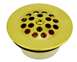 Plumb USA Bathtub Drain, Tub Drain Kit, Waste and Overflow, Trip Lever Type, Tubular Bath Waste & Overflow Assembly with Trip Lever and Beehive Strainer Grid Drain Cover,Polish Brass Finish