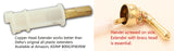 Trim Kit for Delta, Peerless 3-handle Washerless Cartridge Shower Valve, Polish Brass Finish, With Metal Lever Handles and 2 1/2"-face Showerhead - By PlumbUSA 38832PVD
