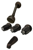 Fit Gerber 87-215 Old Style Shower 3-Handle Trim Kit, for Gerber, Oil Rubbed Bronze Finish, With 2.5" Shower Head, 1-Kit - By Plumb USA