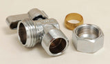 1/4 Turn Ball Pattern Washing Machine Valve, 5/8" OD (Compression) x 3/4" Hose - By PlumbUSA