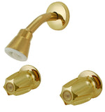 8" Two-way Shower Valves, Compression Stems, Polish Brass Finish - By PlumbUSA 34100PVD