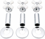 Shower Trim Kit Fits Price Pfister Crown Imperial Shower Faucet, with Porcelain Handles, Chrome Finish -By Plumb USA