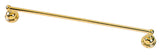 Plumb USA Bathroom Accessories, 24" Towel Bar and Toilet Paper Holder, Polish Brass Finish 65124/65109