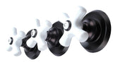 Trim Kit for 3-handle Shower Valve, Fit Delta Washerless Shower, Oil Rubbed Bronze Finish -By Plumb USA
