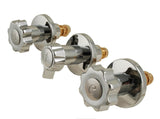 Shower Repair Kit, for 3-handle Shower Valve, Fit Price Pfister Crown Imperial, Chrome Finish -By PlumbUSA