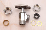 Angle Stop Valve, Supply Valve, 5/8" OD Compression Inlet, 1/2" Slip Joint Outlet (5-Packs) - By Plumb USA