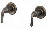 Trim Kit for 2-handle Shower Valve, Fit Delta Washerless Shower, Antique Copper Finish -By Plumb USA 38826