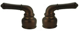 Plumb USA Lever Handles in Oil Rubbed Bronze Finish, 2 Pcs (1 Cold and 1 Hot) Fit Delta, Peerless Washerless Faucets - By PlumbUSA 32316BOBX2