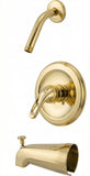 Trim Kit for 1-handle Tub & Shower Valve, Compatible with Delta 600 Series Washerless-cartridge Shower Valves, Metal Loop Handle, Polished Brass Finish -By Plumb USA 34091PVD+