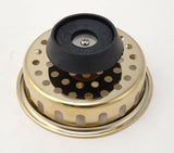 Solid Brass Duo Basket Strainer, for Kitchen Sinks (Polish Brass)