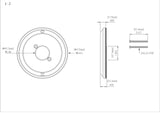 Peerless Shower Flange Trim, Two Installation Holes at Center, Chrome Plated - By Plumb USA