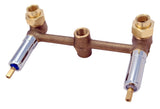 2-Handle Tub & Shower Rough-In Valve, Made by Plumb USA, Compatible For Delta 2-handle Shower Series 2600, Rough Brass and Polish Chrome Finish