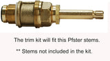Plumb USA Porcelain Handle (3 Pieces) Fits Price Pfister Shower Faucet, Chrome Finish 32338x3